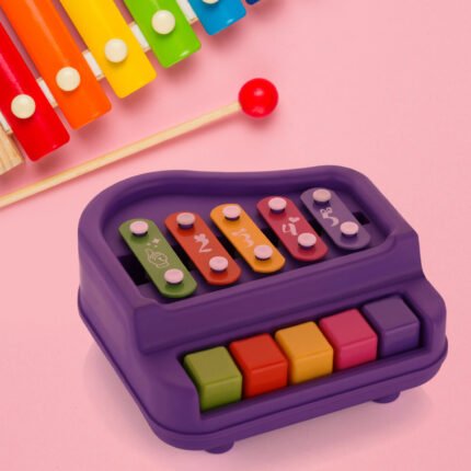 Baby Piano Xylophone Toy for Toddlers Educational Musical Learning Instrument with Multicolored Keys and Xylophone Bars, Includes Hammers, Better for children 3+ Years