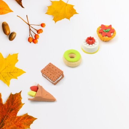 3D Fast Food Eraser Set (5 pcs) Colorful, Novelty Erasers for Party Favors School Prizes